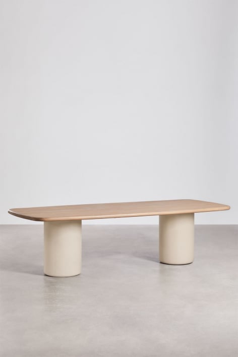 Rechteckiger Esstisch 270x110 cm aus Akazienholz Bogota