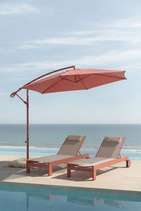 Sonnenschirm Ø295 cm aus Stoff und Aluminium Salina