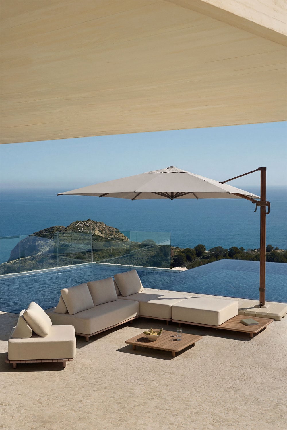 Sonnenschirm aus Stoff und Aluminium Cannes, Galeriebild 1