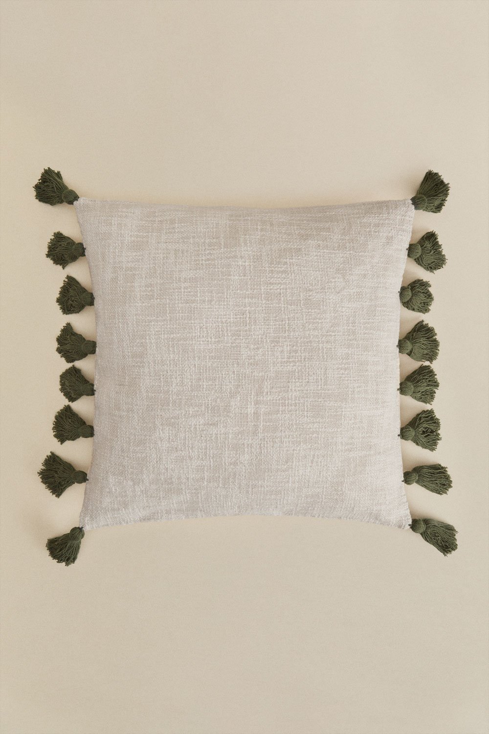 Quadratisches Kissen 45x45 cm aus Botucau-Baumwolle, Galeriebild 1