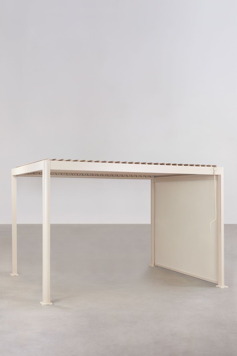 Bioklimatische Pergola mit Lamellen und seitlichem Aluminium-Markisentuch Druvia, Galeriebild 1