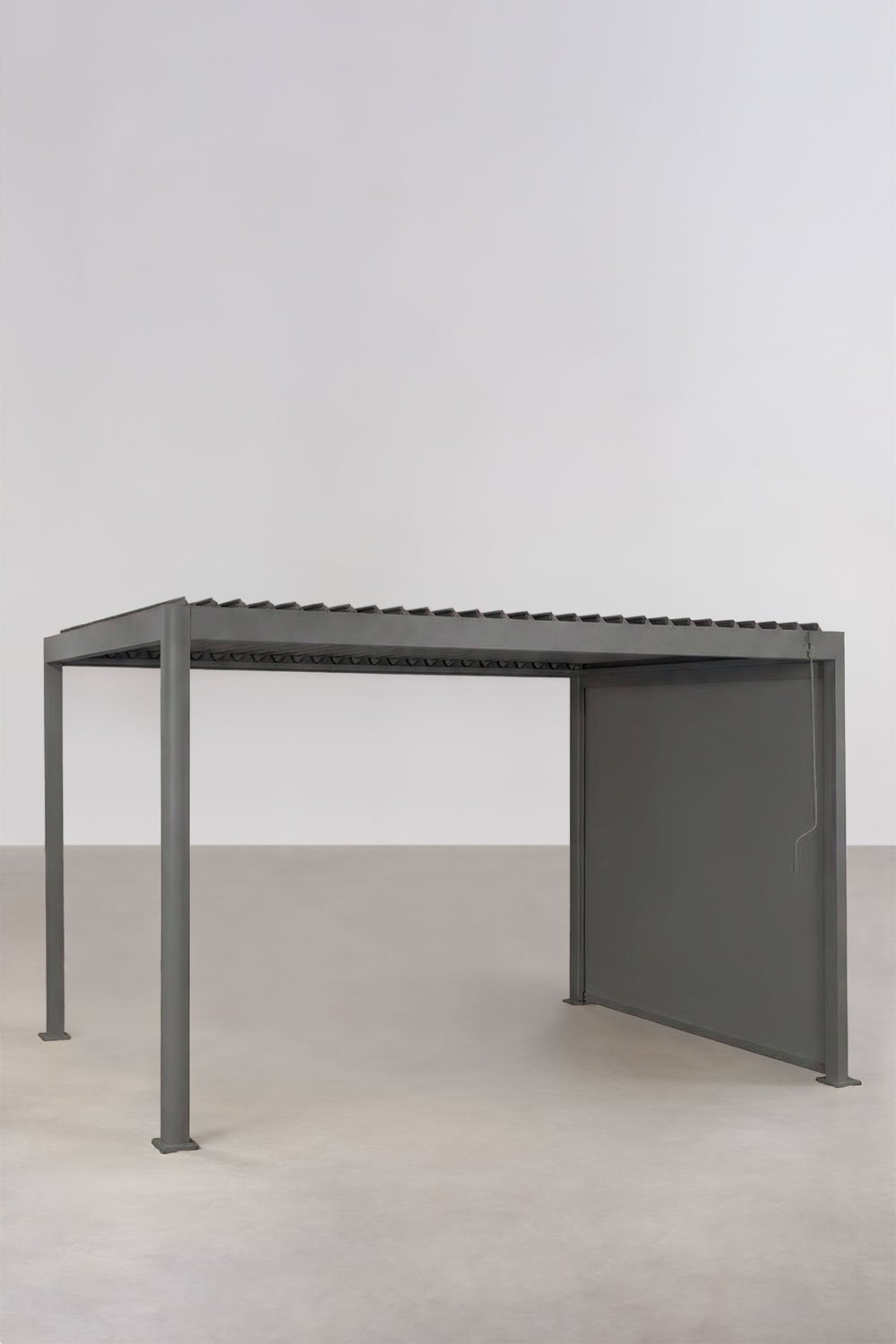 Bioklimatische Pergola mit Lamellen und seitlichem Aluminium-Markisentuch Druvia, Galeriebild 1