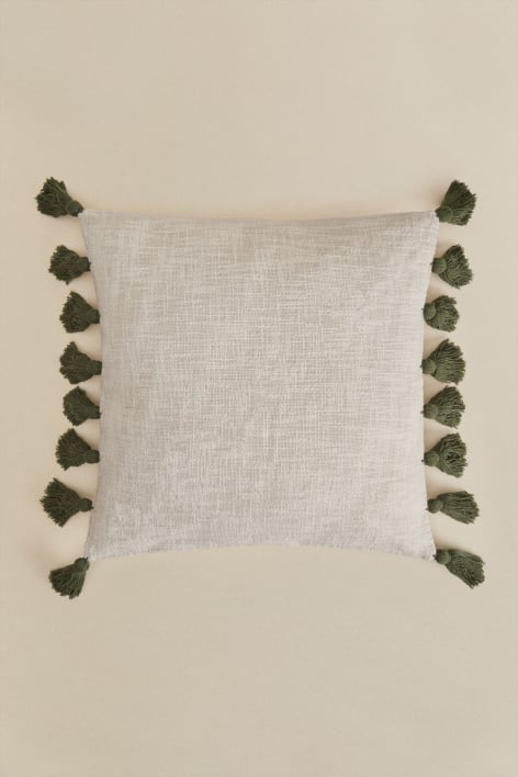 Quadratisches Kissen 45x45 cm aus Botucau-Baumwolle