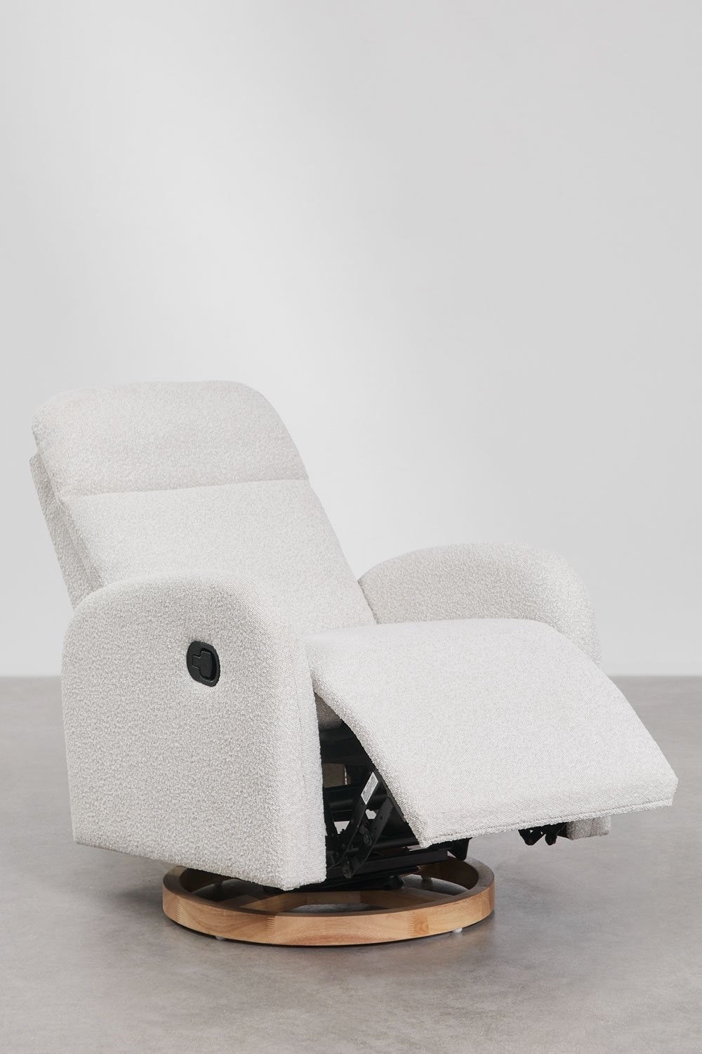 Pack mit 2 drehbaren und verstellbaren Sesseln aus Bouclé-Stoff Vako, Galeriebild 4