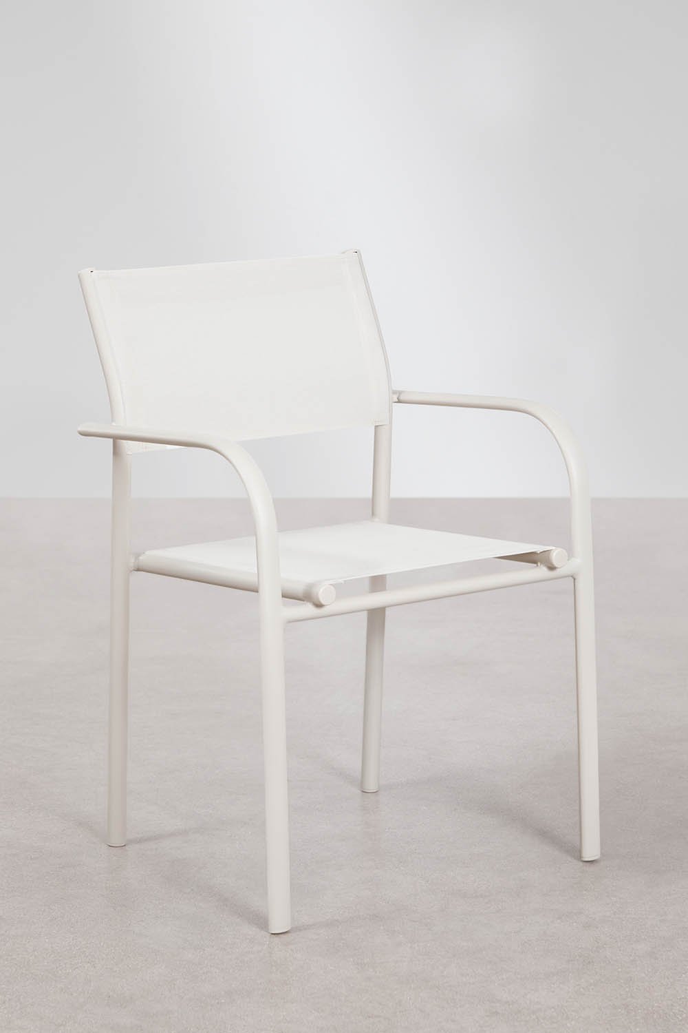 Stapelsessel für den Garten mit Armlehnen aus Aluminium Olenia, Galeriebild 1