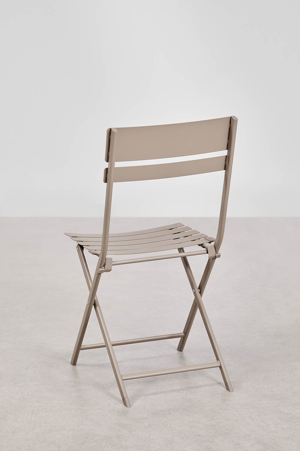 Klappbares quadratisches Tischset 60x60 cm und 2 Esszimmerstühle aus Stahl Tamarit, Galeriebild 8