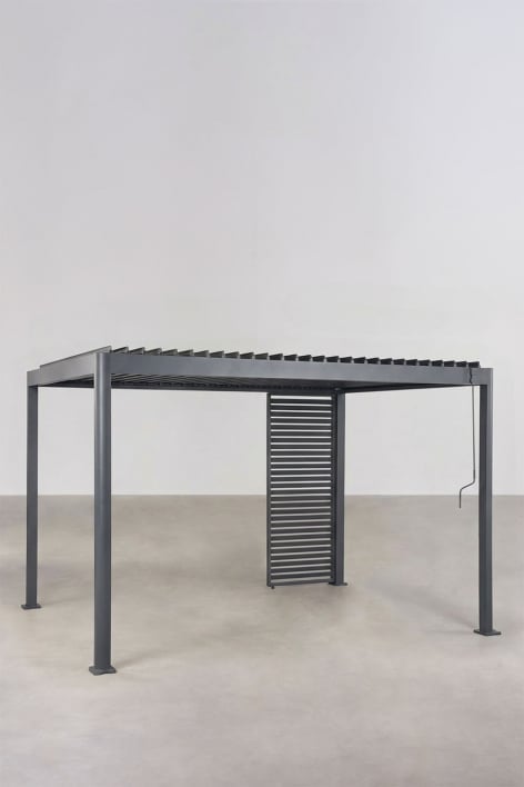 Bioklimatische Pergola mit Lamellen und Aluminiumplatte Druvia