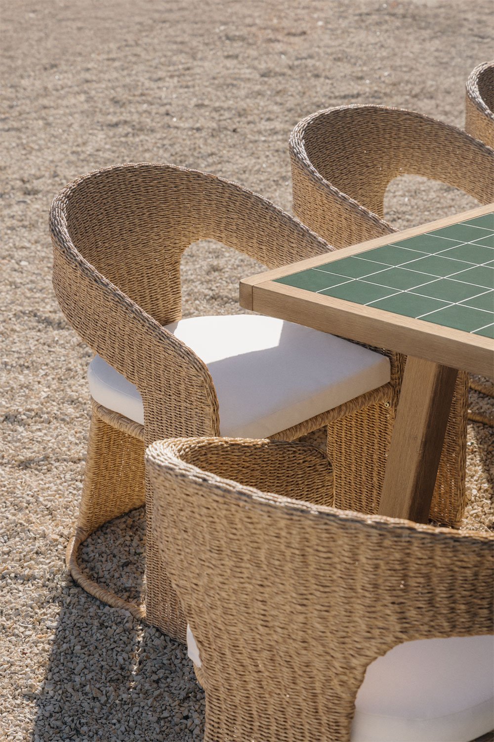 Pack mit 2 Gartenstühlen aus synthetischem Rattan Omarel, Galeriebild 2