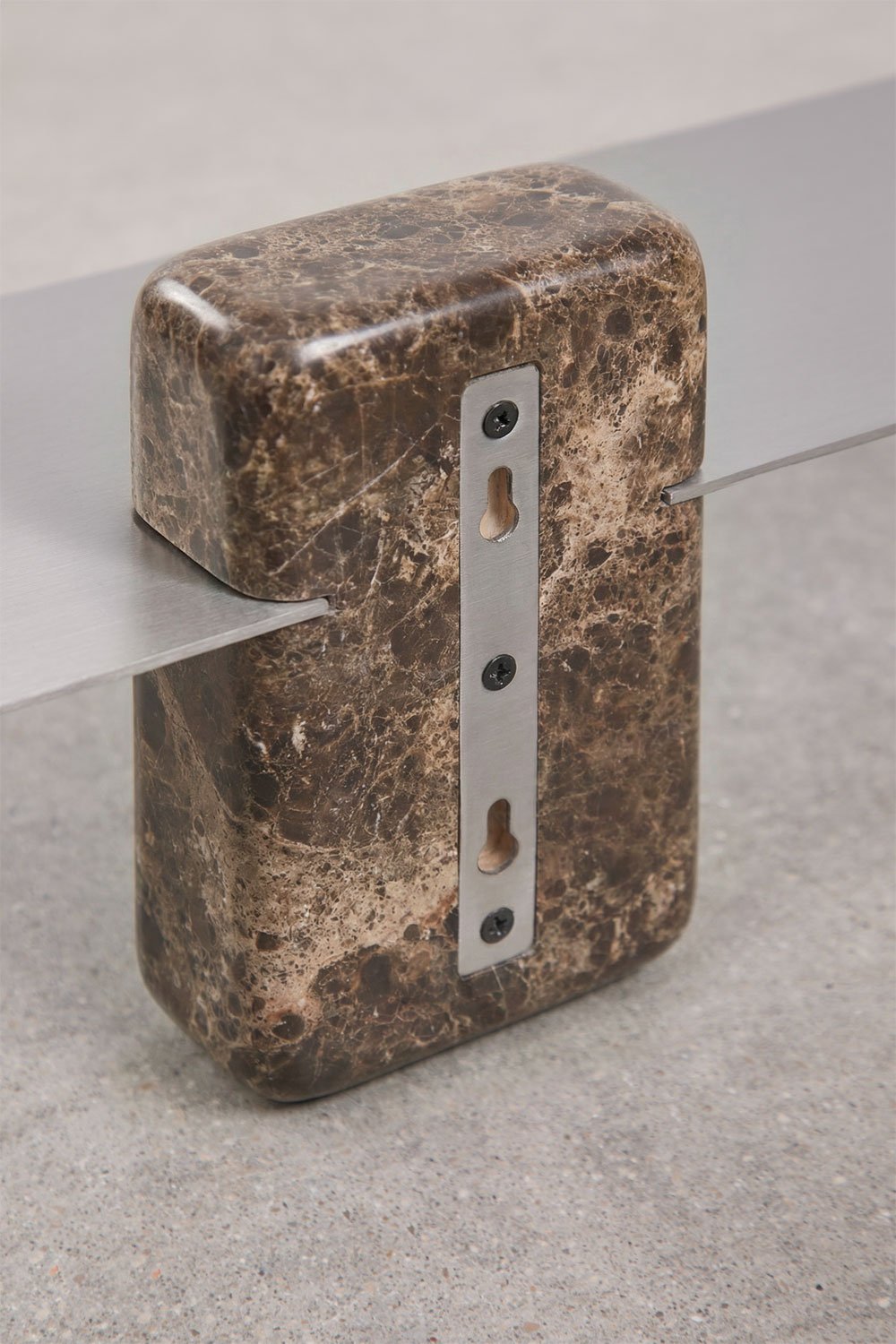 Schwebender Nachttisch 45x15 cm aus Edelstahl Serbian, Galeriebild 8