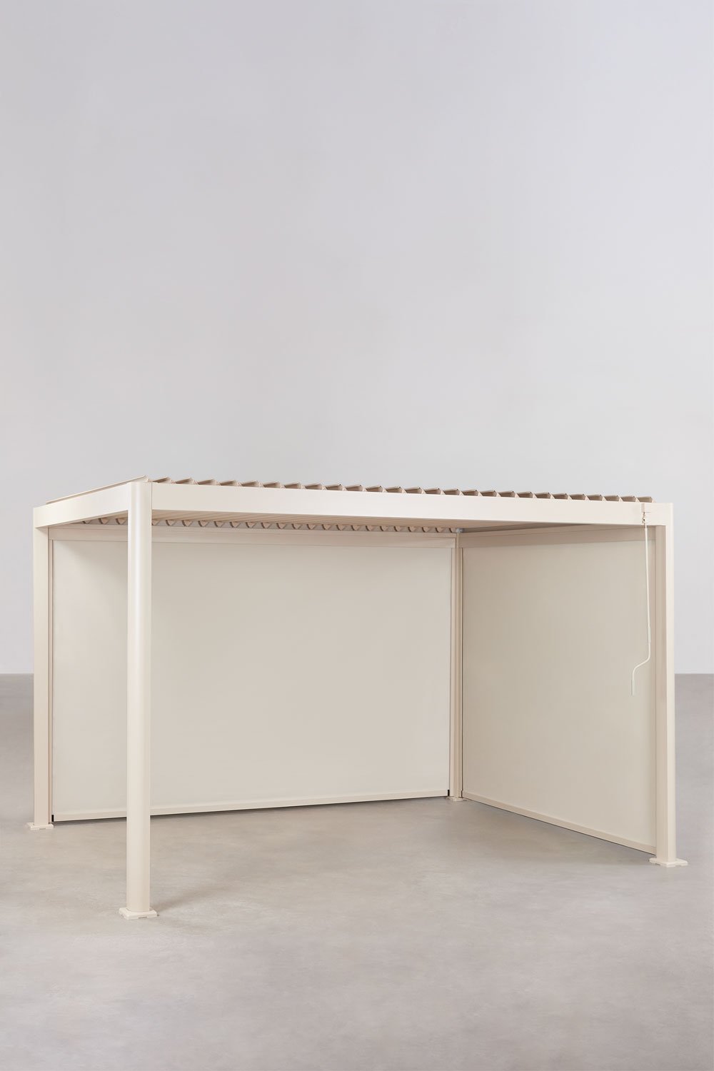 Bioklimatische Pergola mit Lamellen und seitlichen Aluminium-Markisen Druvia, Galeriebild 1