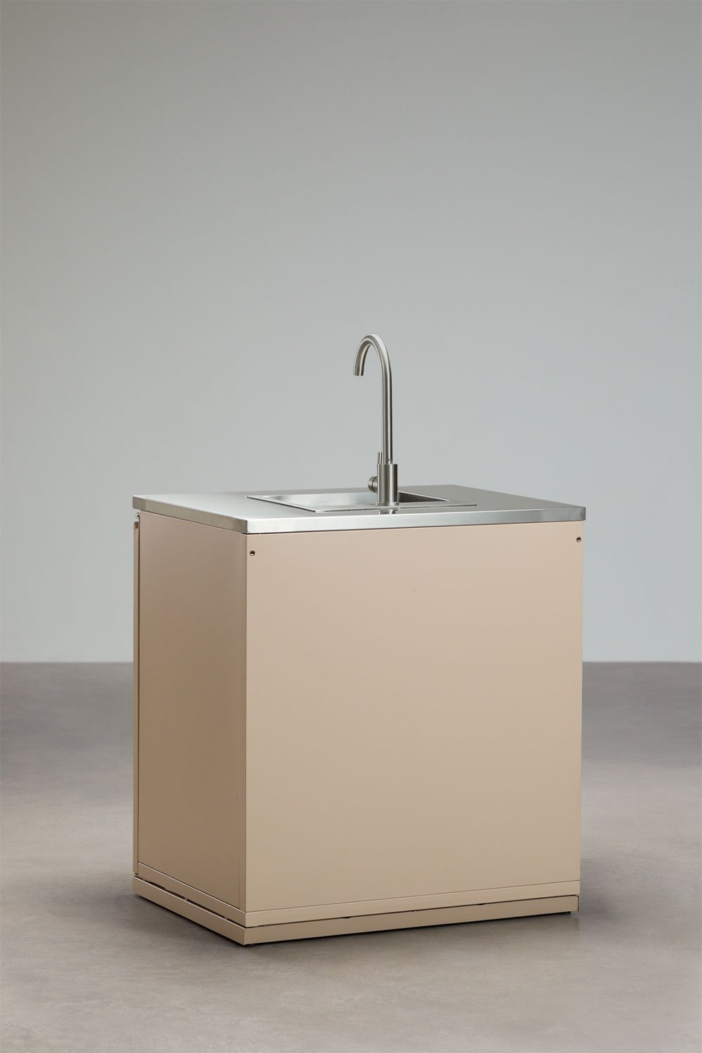 Modul mit Spüle zur Aufbewahrung für modulare Außenküche aus Rivana-Stahl, Galeriebild 4