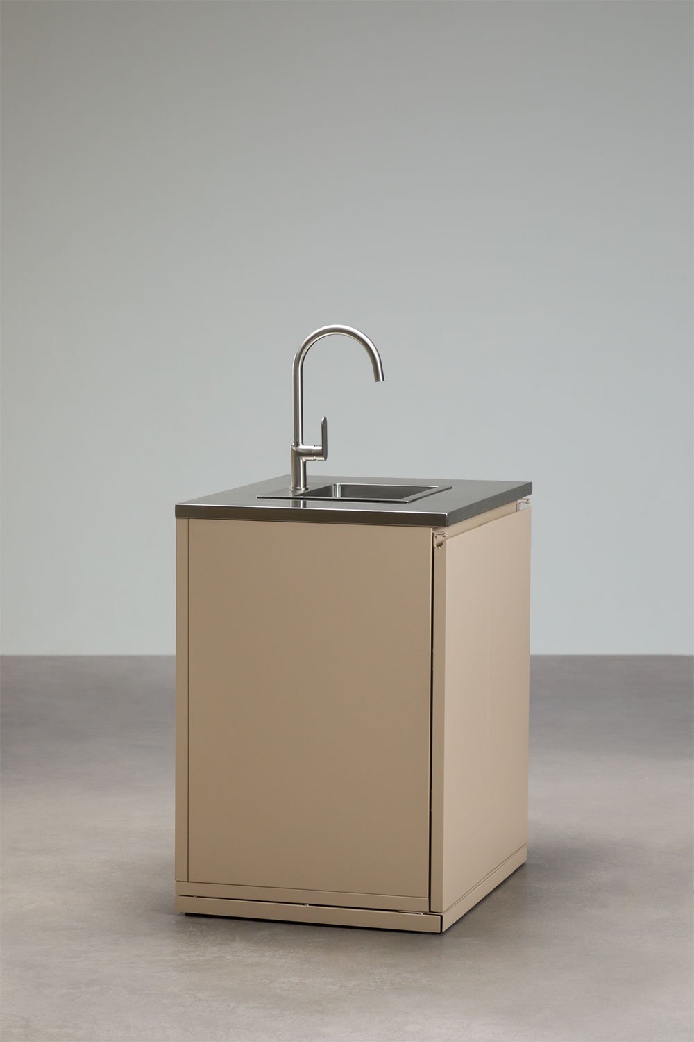 Modul mit Spüle zur Aufbewahrung für modulare Außenküche aus Rivana-Stahl, Galeriebild 2