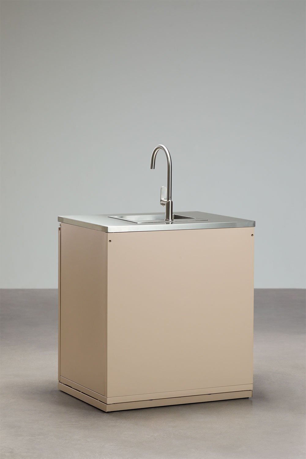 Modul mit Spüle zur Aufbewahrung für modulare Außenküche aus Rivana-Stahl, Galeriebild 4