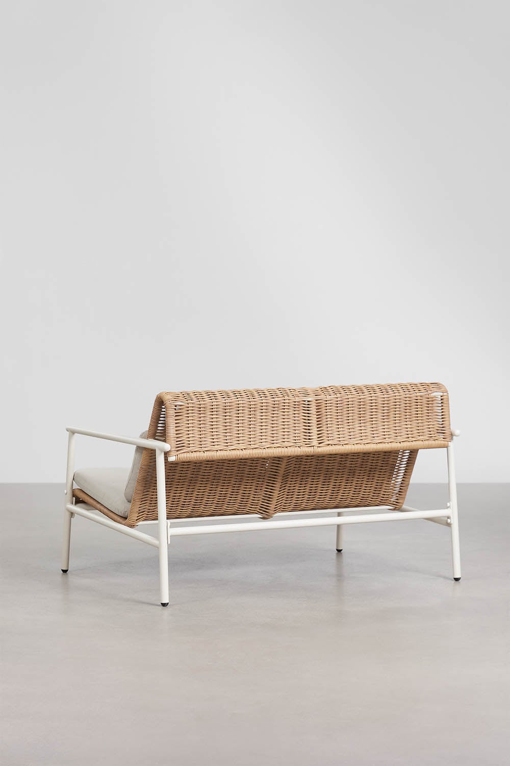 Garten-Set mit 2-Sitzer-Sofa, 2 Sesseln und Couchtisch aus Aluminium und synthetischem Rattan Duroli, Galeriebild 3