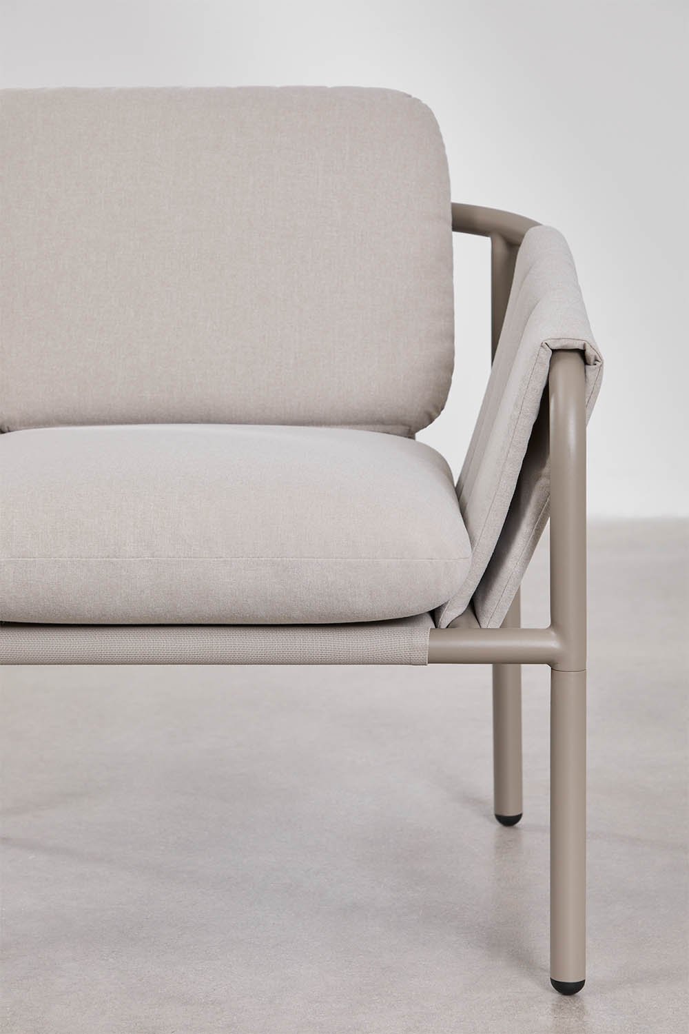 Gartenset mit 2-Sitzer-Sofa, 2 gepolsterten Sesseln und Zunika Stahl-Couchtisch, Galeriebild 9