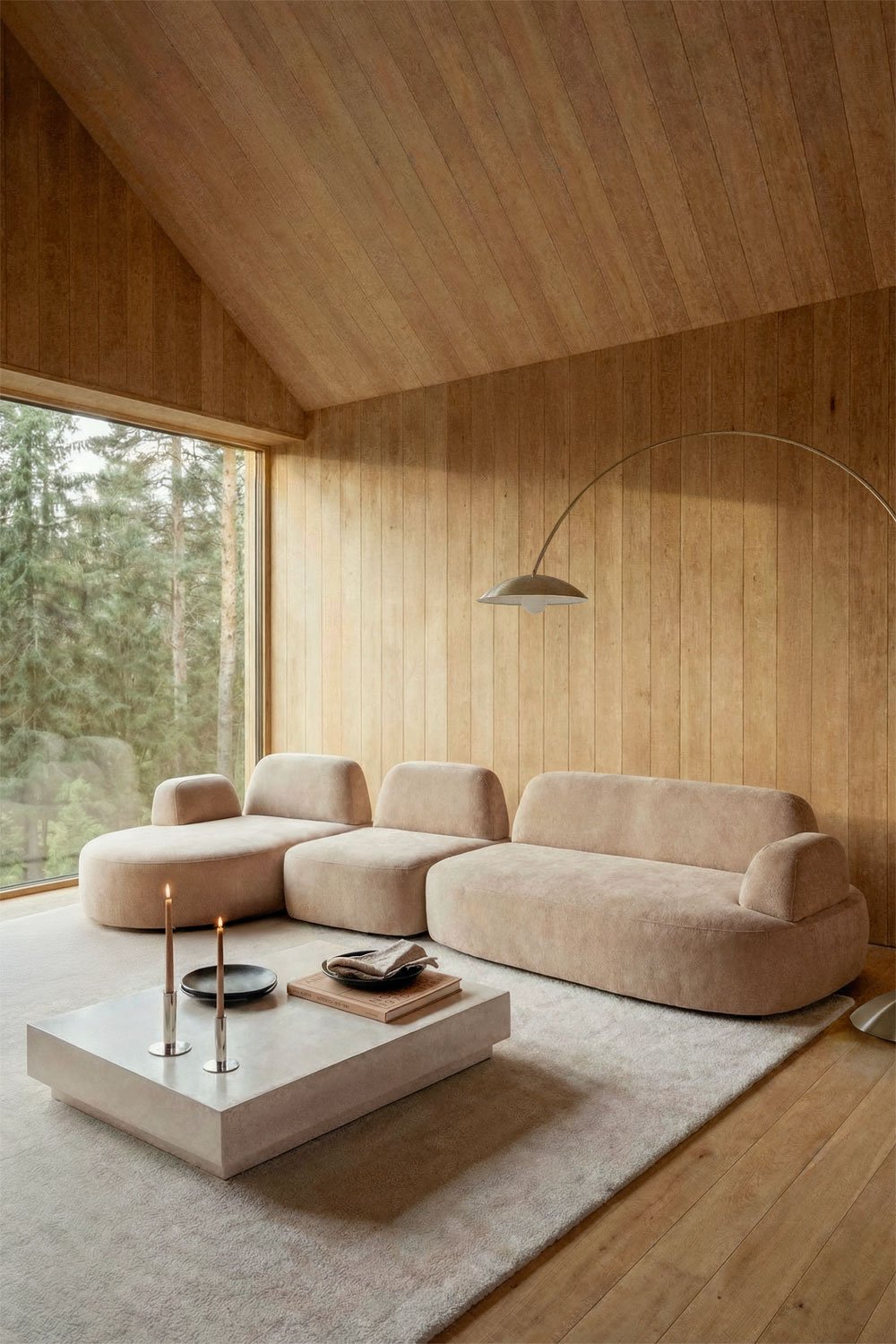 Modulares Ecksofa mit linker Chaiselongue, 3-teilig, mit gepolstertem Giorgia-Eckmodul, Galeriebild 1