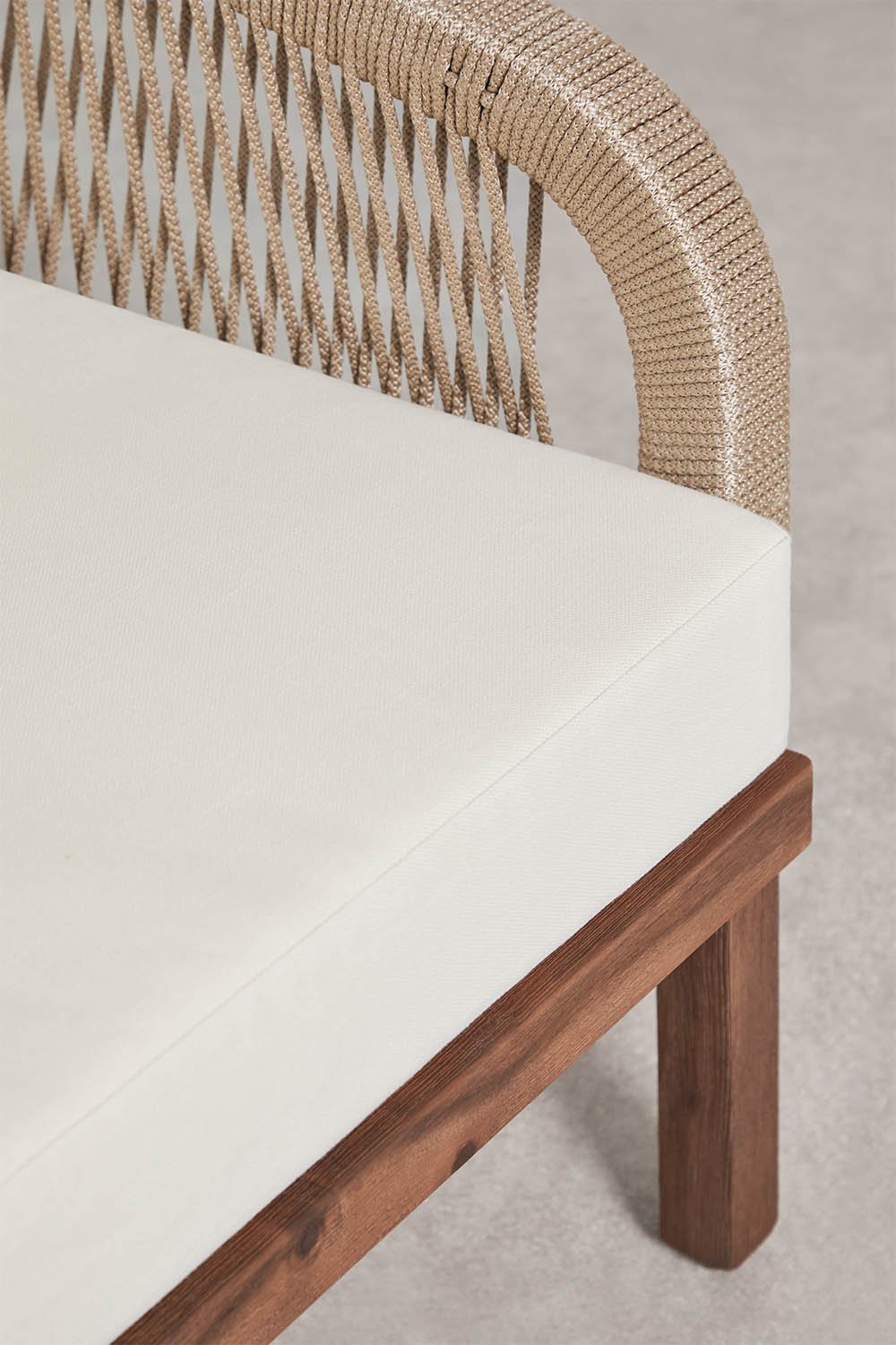 Wohnzimmerset mit 3-Sitzer-Sofa, 2 Sesseln und Couchtisch aus Akazienholz Dubai, Galeriebild 7