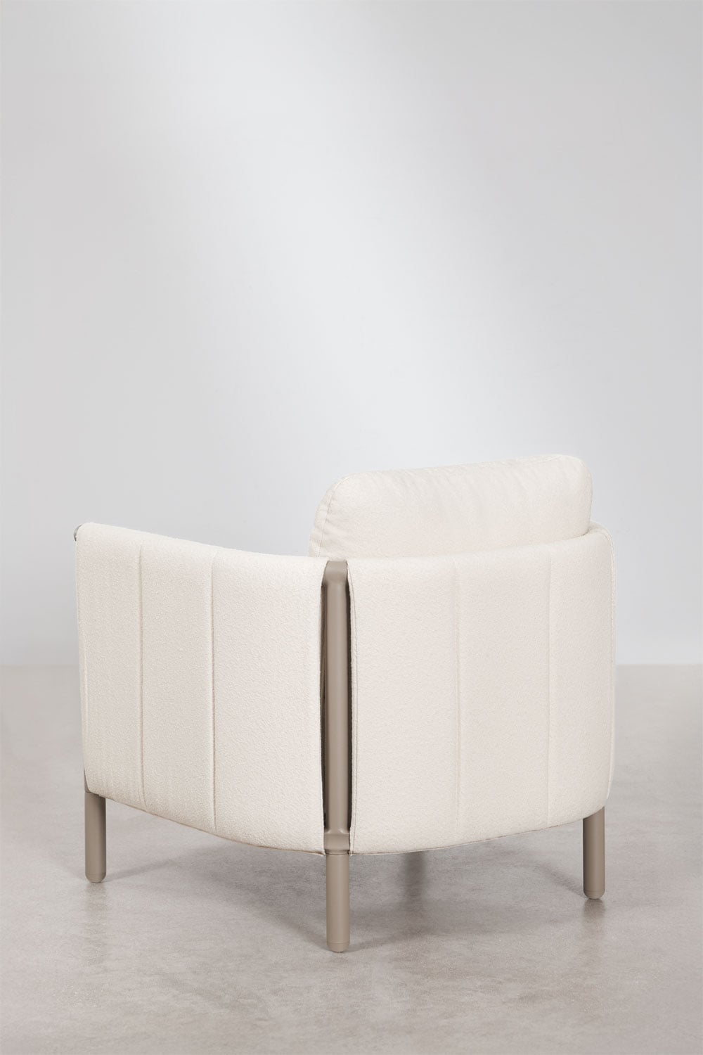 Garten-Set mit 3-Sitzer-Sofa, 2 Sesseln aus Bouclé und Aluminium-Couchtisch Boleni, Galeriebild 6