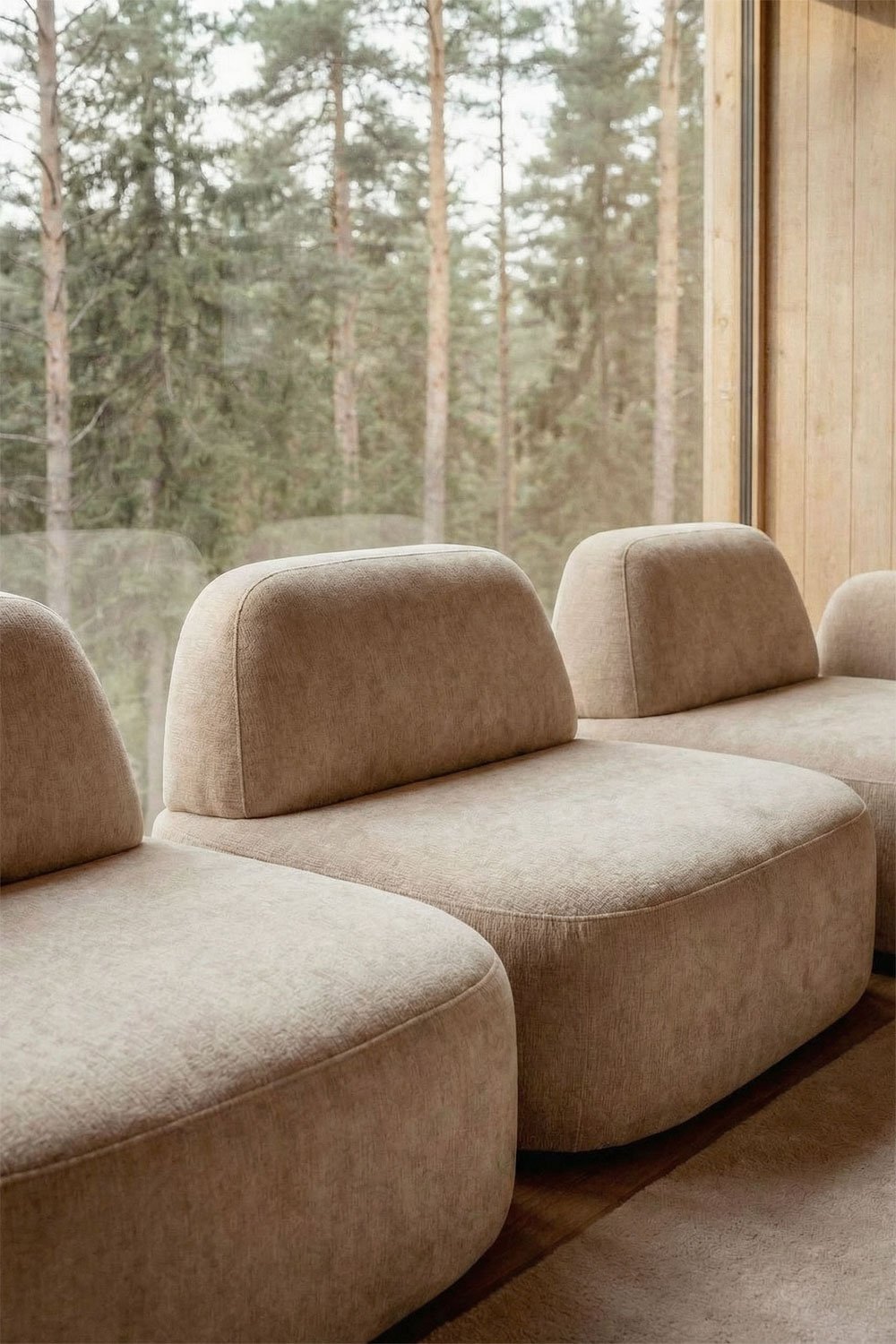 Modulares 4-teiliges Ecksofa mit rechter Chaiselongue, bezogen mit Giorgia-Stoff, Galeriebild 2