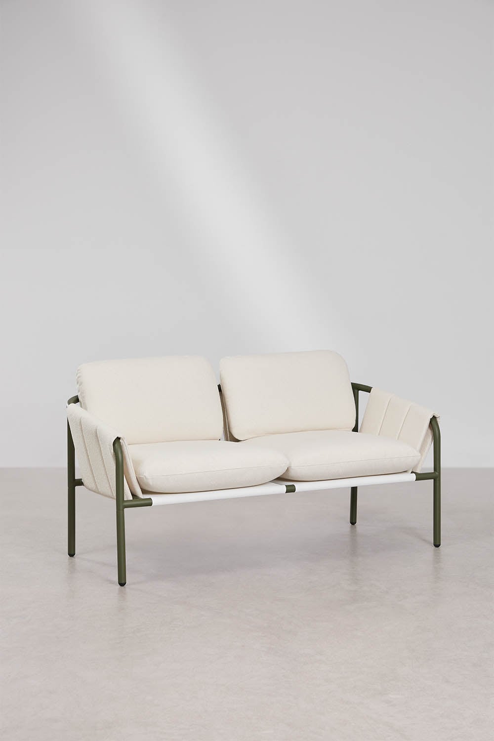 Zunika 2-Sitzer Garten-Sofa, gepolstert und aus Stahl, Galeriebild 3