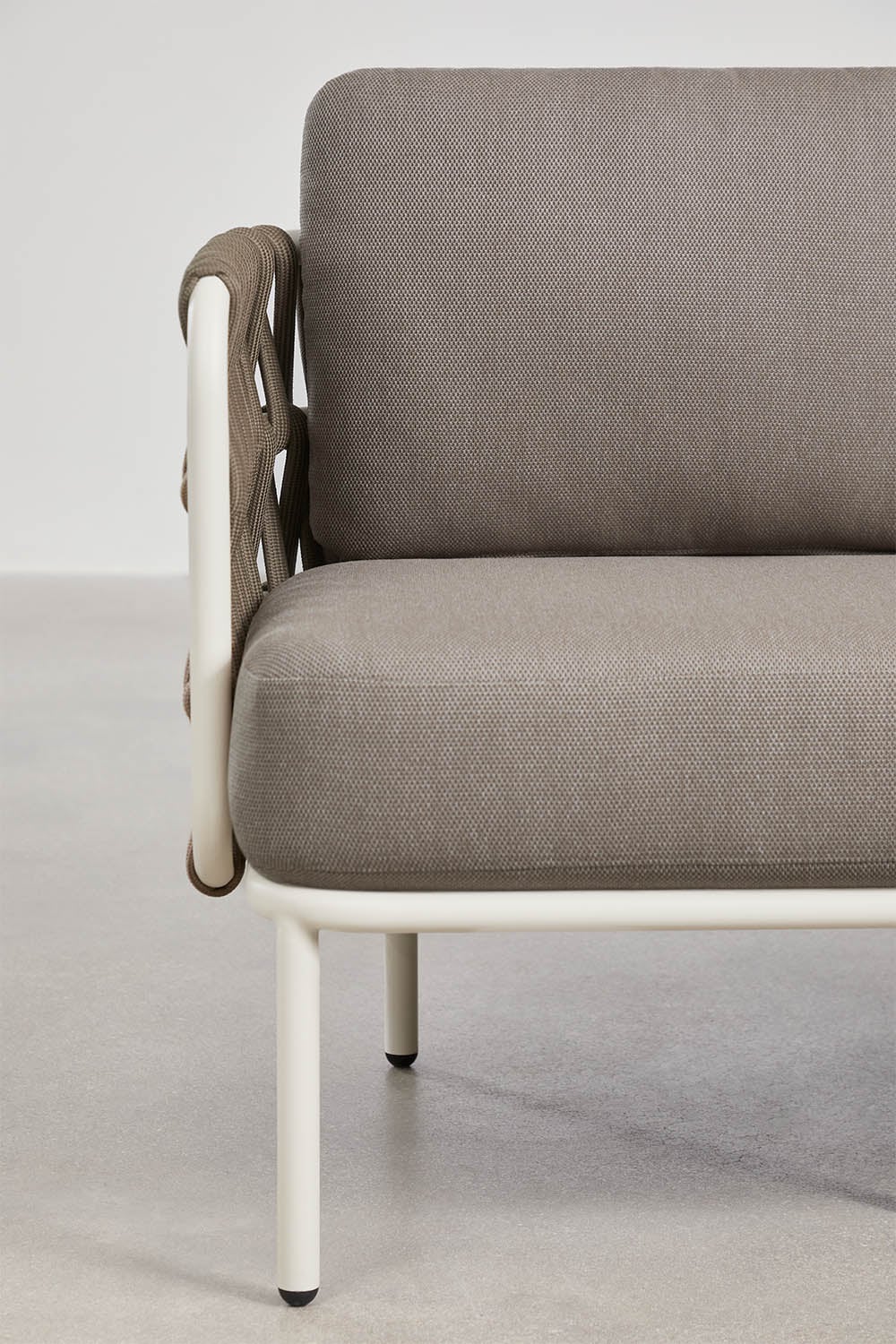 3-Sitzer Garten-Sofa aus Aluminium und geflochtener Tevary-Schnur, Galeriebild 6