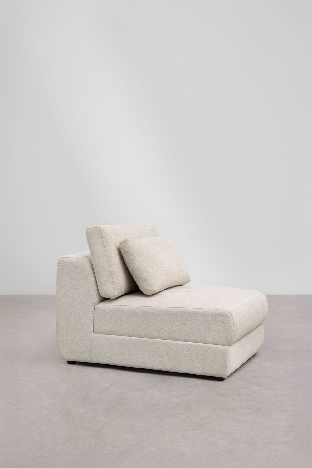 Zentrales Modul für modulare Sofas mit verstellbarer Kopfstütze aus Chenille Cataline, Galeriebild 4