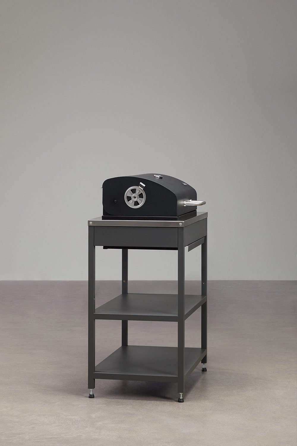 Modul mit Holzkohlegrill für modulare Außenküche aus Stahl Savona, Galeriebild 5