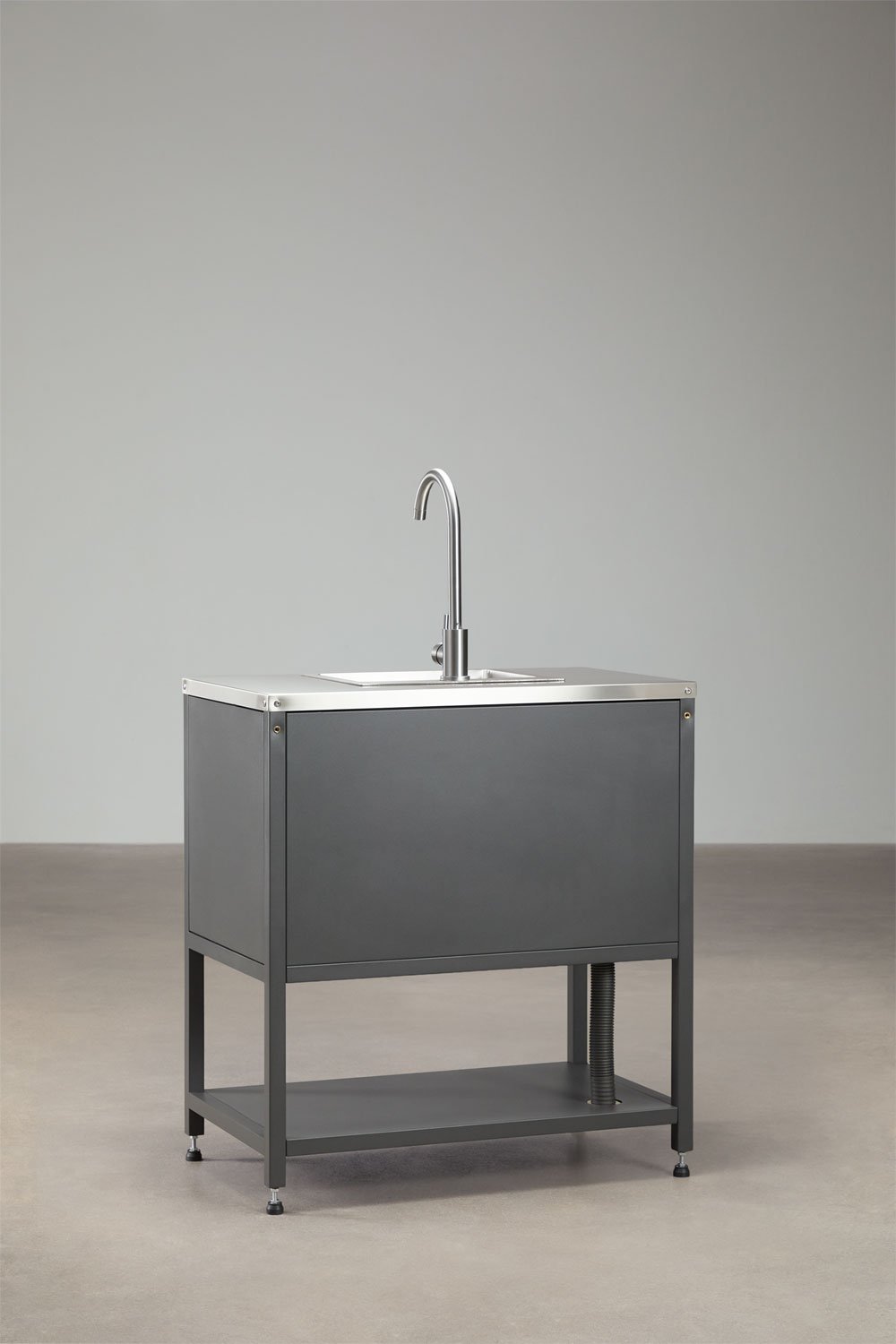 Außenmodul mit Spüle für modulare Küche aus Stahl Savona, Galeriebild 6