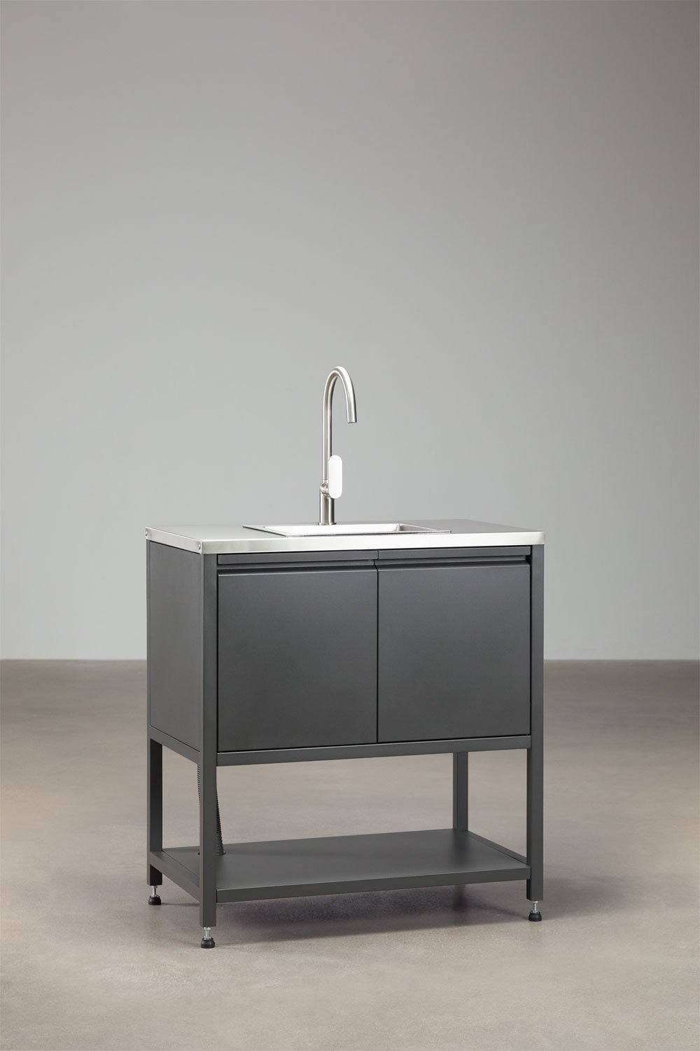 Außenmodul mit Spüle für modulare Küche aus Stahl Savona, Galeriebild 3