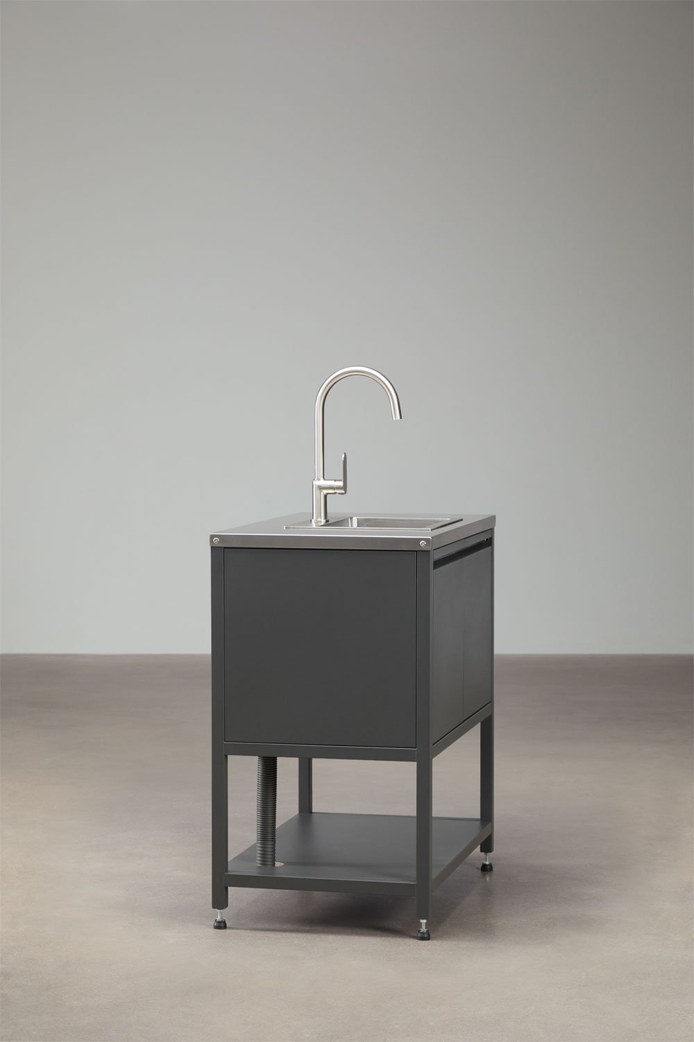 Außenmodul mit Spüle für modulare Küche aus Stahl Savona, Galeriebild 4