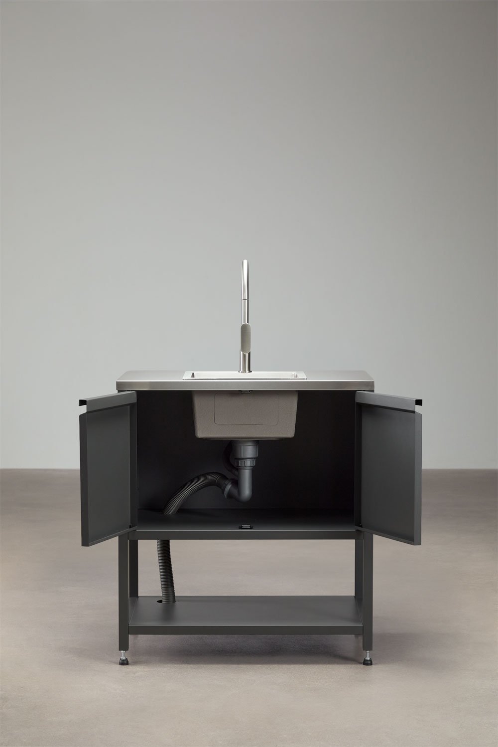 Außenmodul mit Spüle für modulare Küche aus Stahl Savona, Galeriebild 5