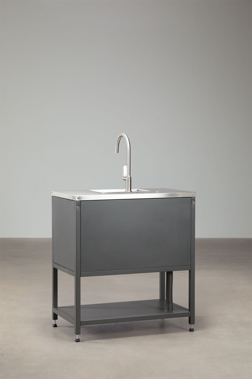 Außenmodul mit Spüle für modulare Küche aus Stahl Savona, Galeriebild 6