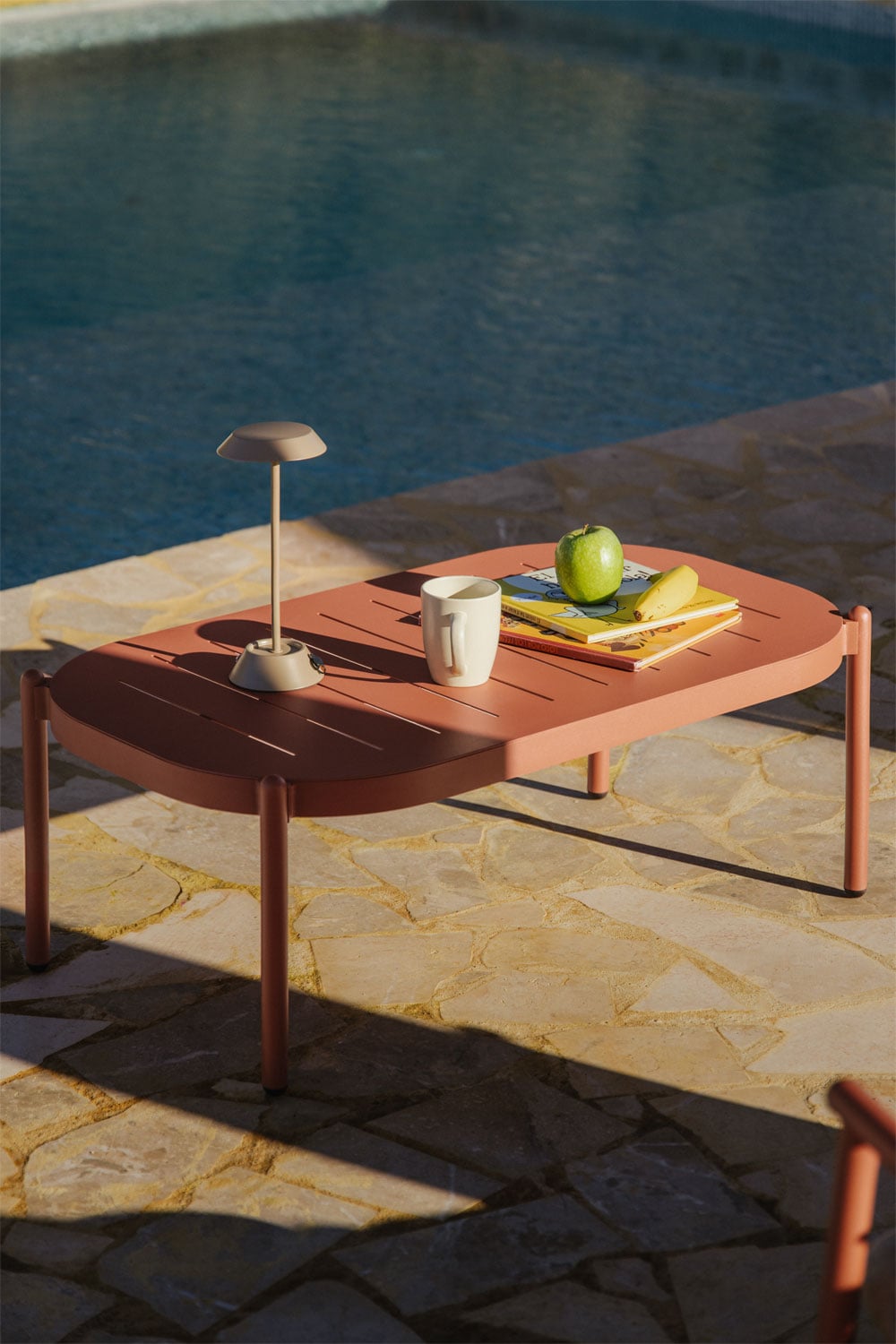 Rechteckiger Gartentisch 95x55 cm aus Aluminium Duroli, Galeriebild 1