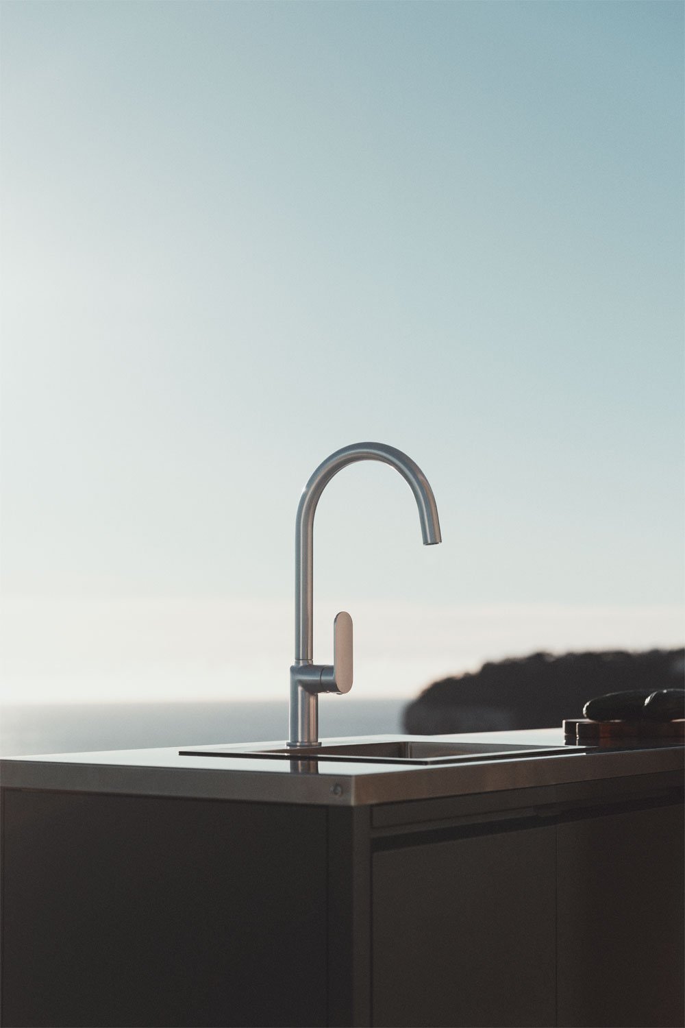 Außenmodul mit Spüle für modulare Küche aus Stahl Savona, Galeriebild 2