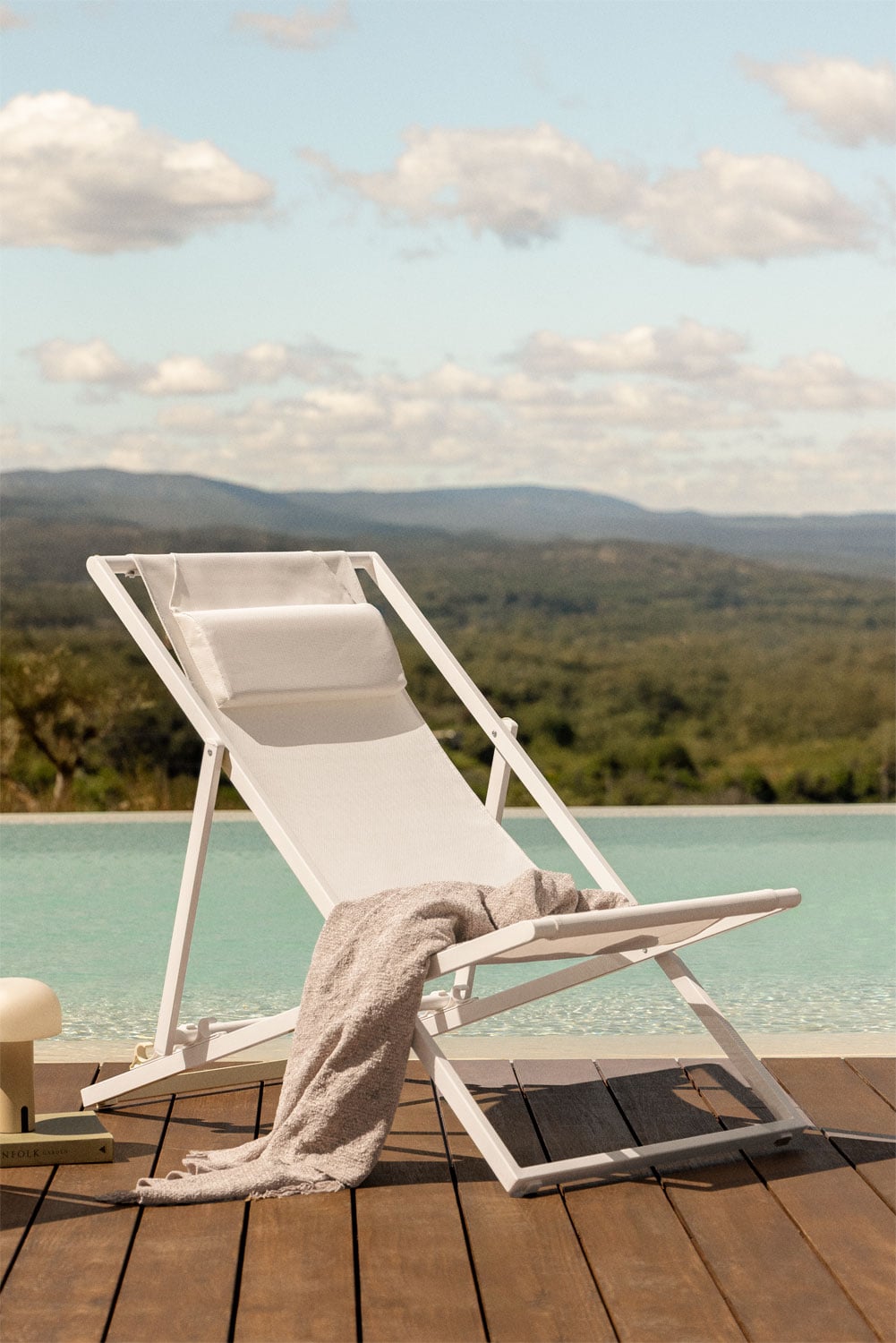 Klappbare Hängematte mit Kissen aus Stahl Jensy, Galeriebild 9