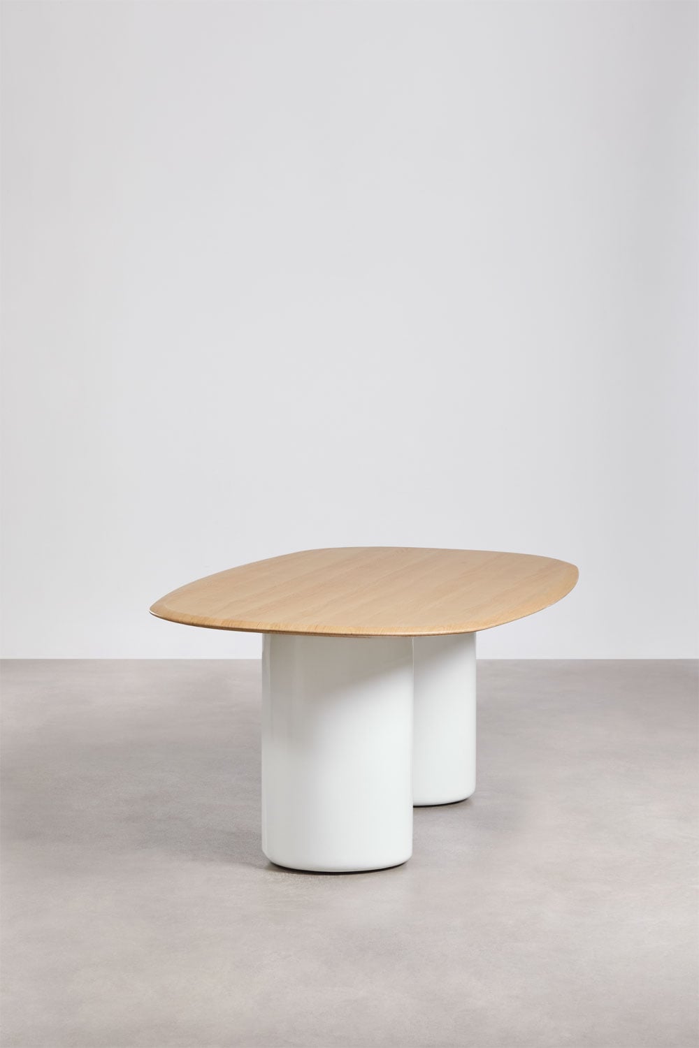 Ovaler Esstisch aus MDF und Zement Lysander, Galeriebild 2