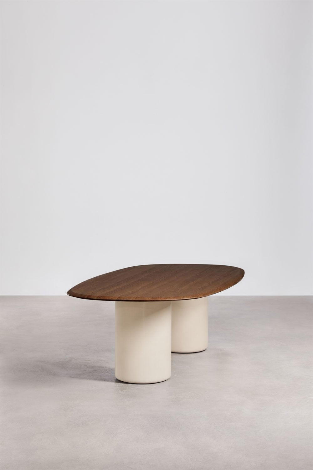 Ovaler Esstisch aus MDF und Zement Lysander, Galeriebild 2