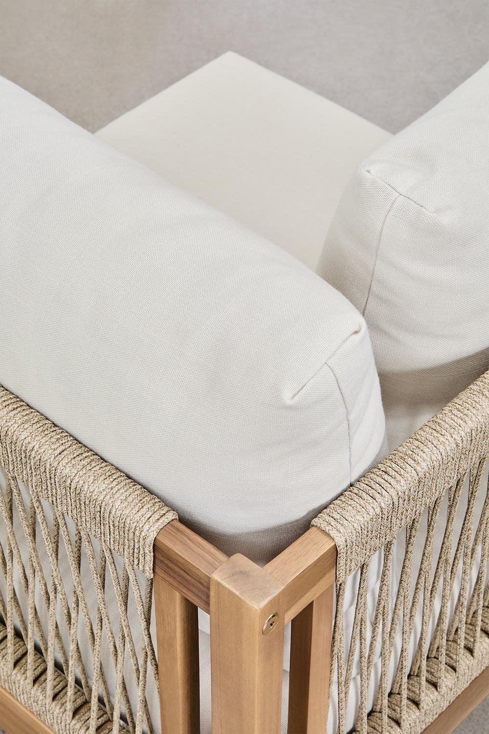 Eckmodul für modulare Sofas aus Akazienholz Branson, Galeriebild 2