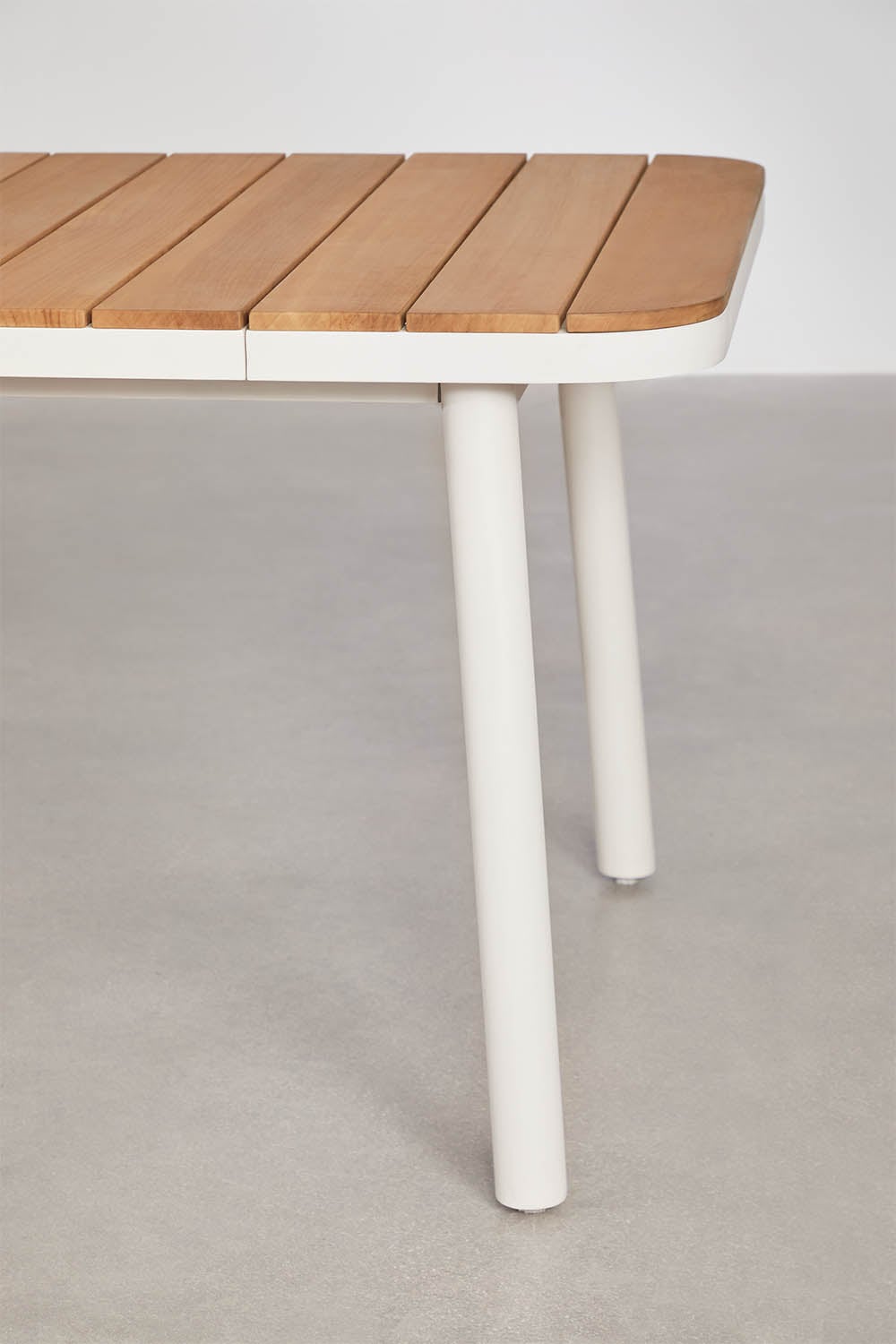 Rechteckiger Esstisch 240-300x100 cm ausziehbar aus Aluminium Mareiran, Galeriebild 6