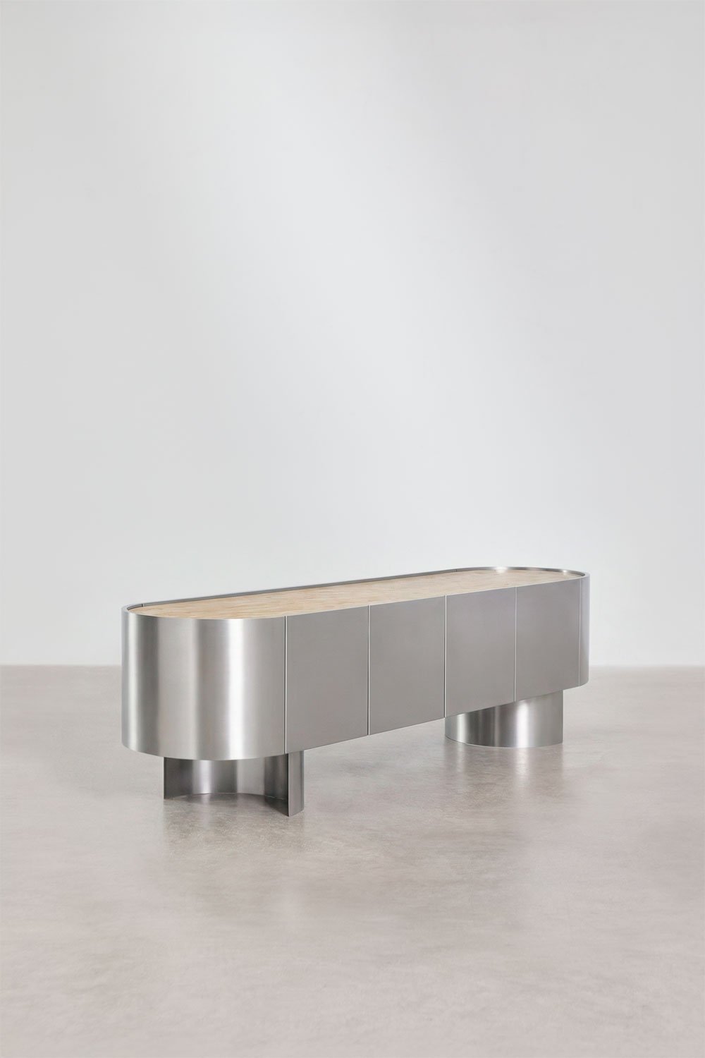 TV-Möbel 180x40 cm aus Edelstahl Luena, Galeriebild 2