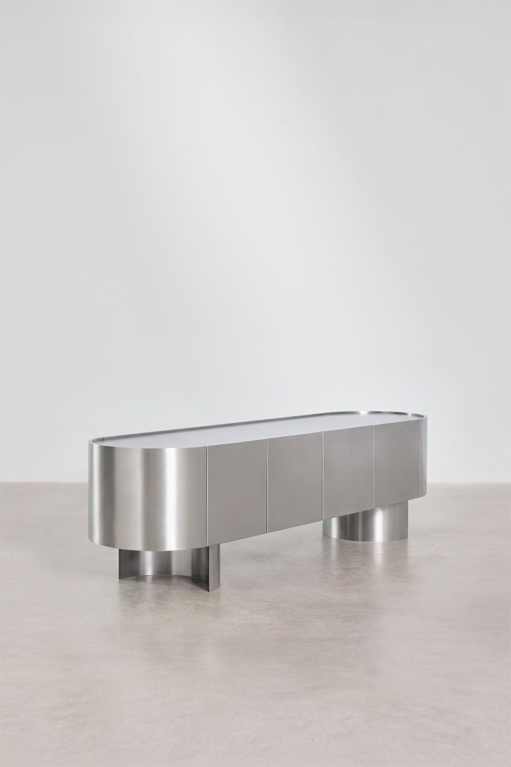 TV-Möbel 180x40 cm aus Edelstahl Luena, Galeriebild 4