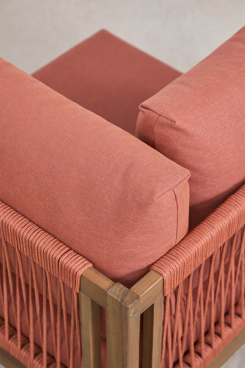 2-teiliges Modulares Sofa mit Armlehnen aus Akazienholz Branson, Galeriebild 2