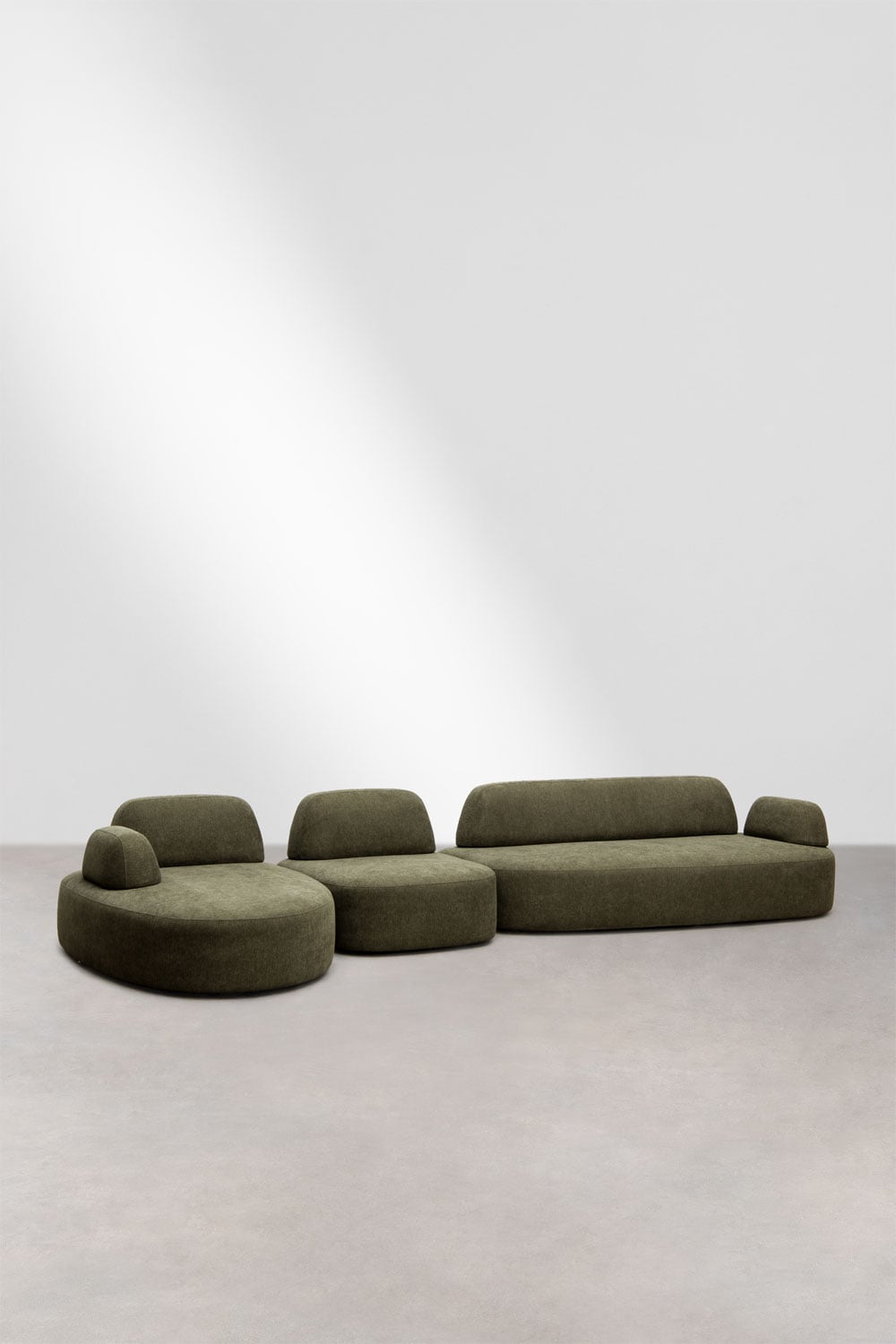 Modulares Ecksofa mit linker Chaiselongue, 3-teilig, mit gepolstertem Giorgia-Eckmodul, Galeriebild 1