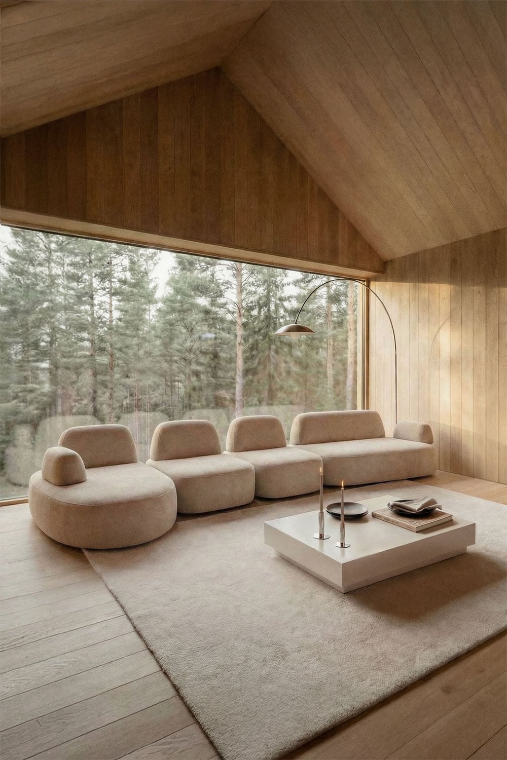 Modulares 4-teiliges Ecksofa mit linker Chaiselongue und gepolstertem Giorgia-Eckmodul, Galeriebild 12