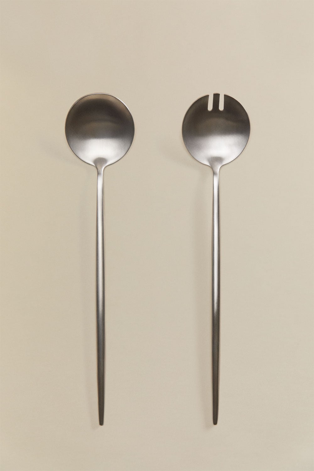 Set aus 2 Salatbesteckteilen aus Edelstahl Raxiem, Galeriebild 1