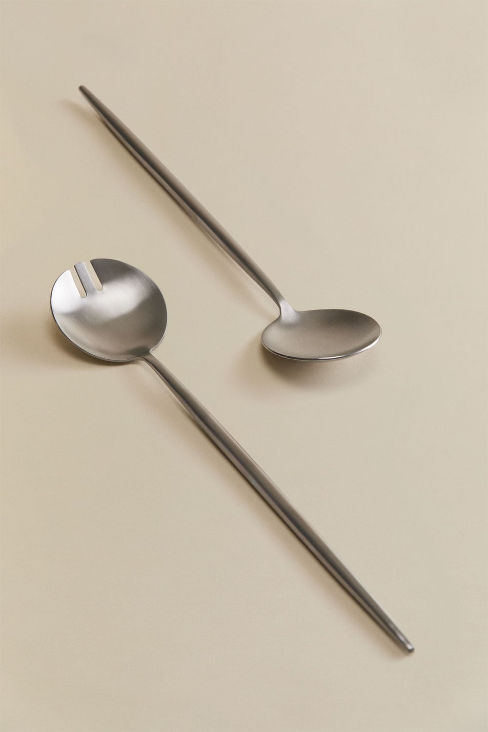 Set aus 2 Salatbesteckteilen aus Edelstahl Raxiem, Galeriebild 2