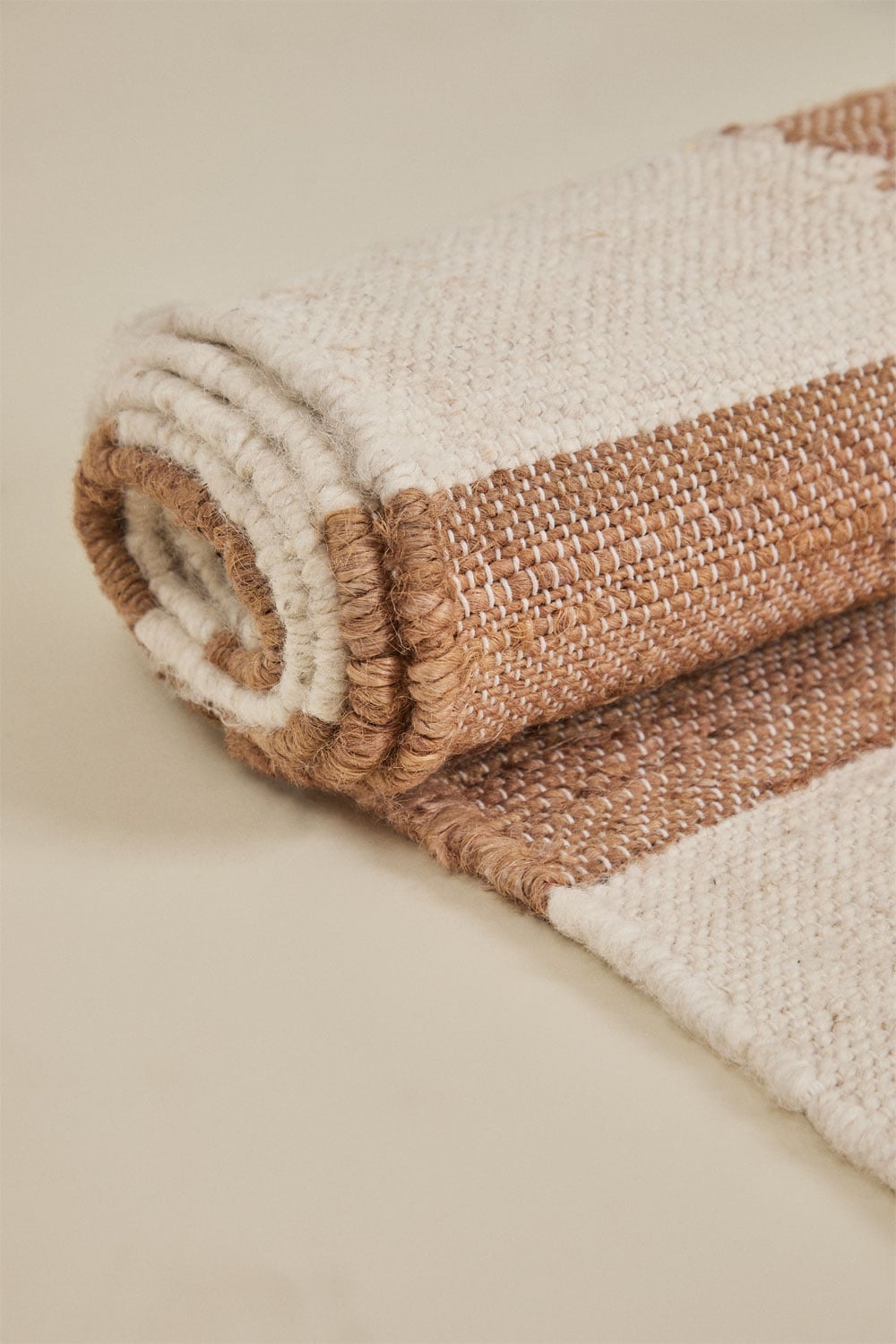 Rechteckiger Teppich aus Jute und Wolle Jughead, Galeriebild 2