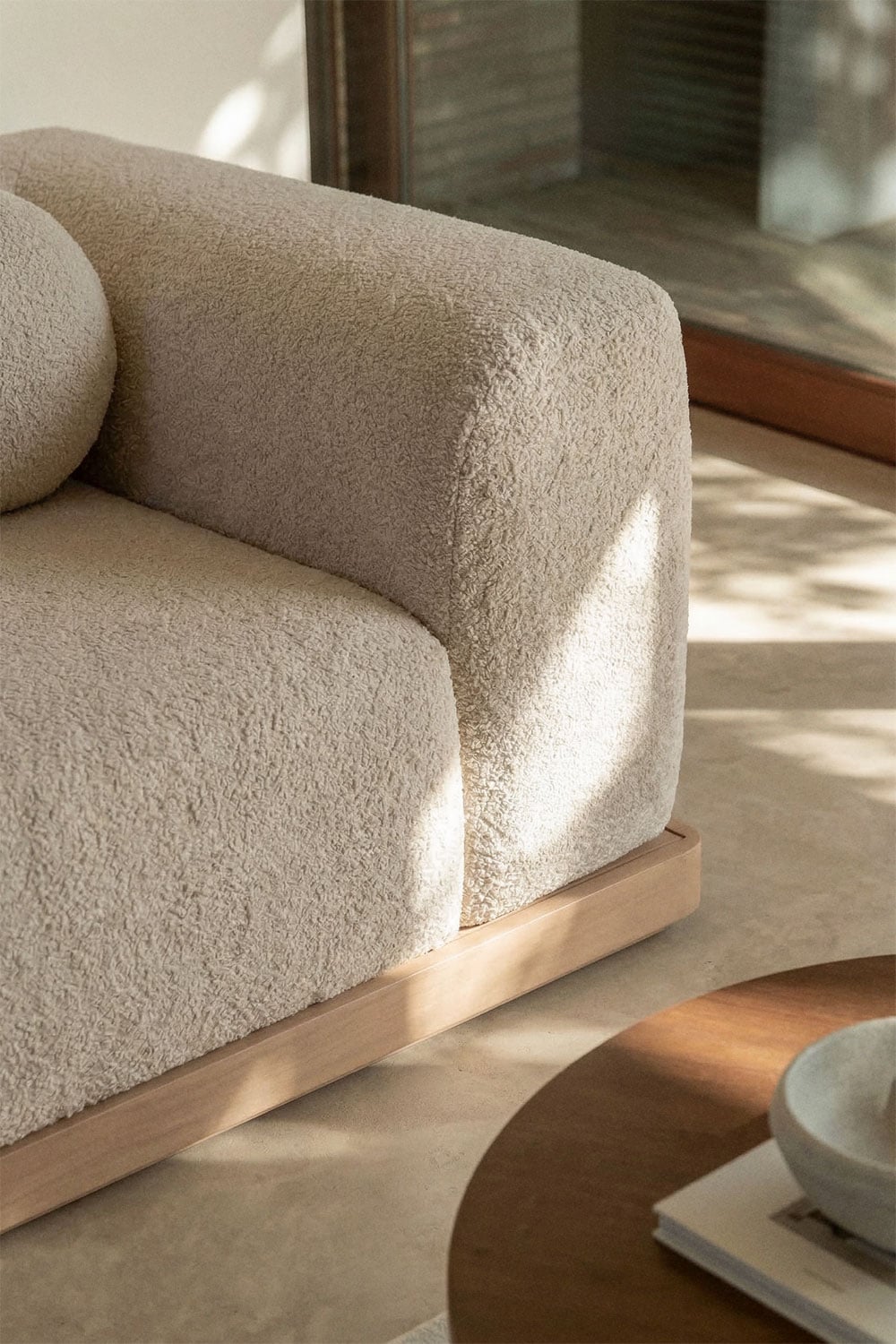 Sofa mit 4 Sitzplätzen, vakuumverpackt, mit Gestell aus Akazienholz Angelan, Galeriebild 2