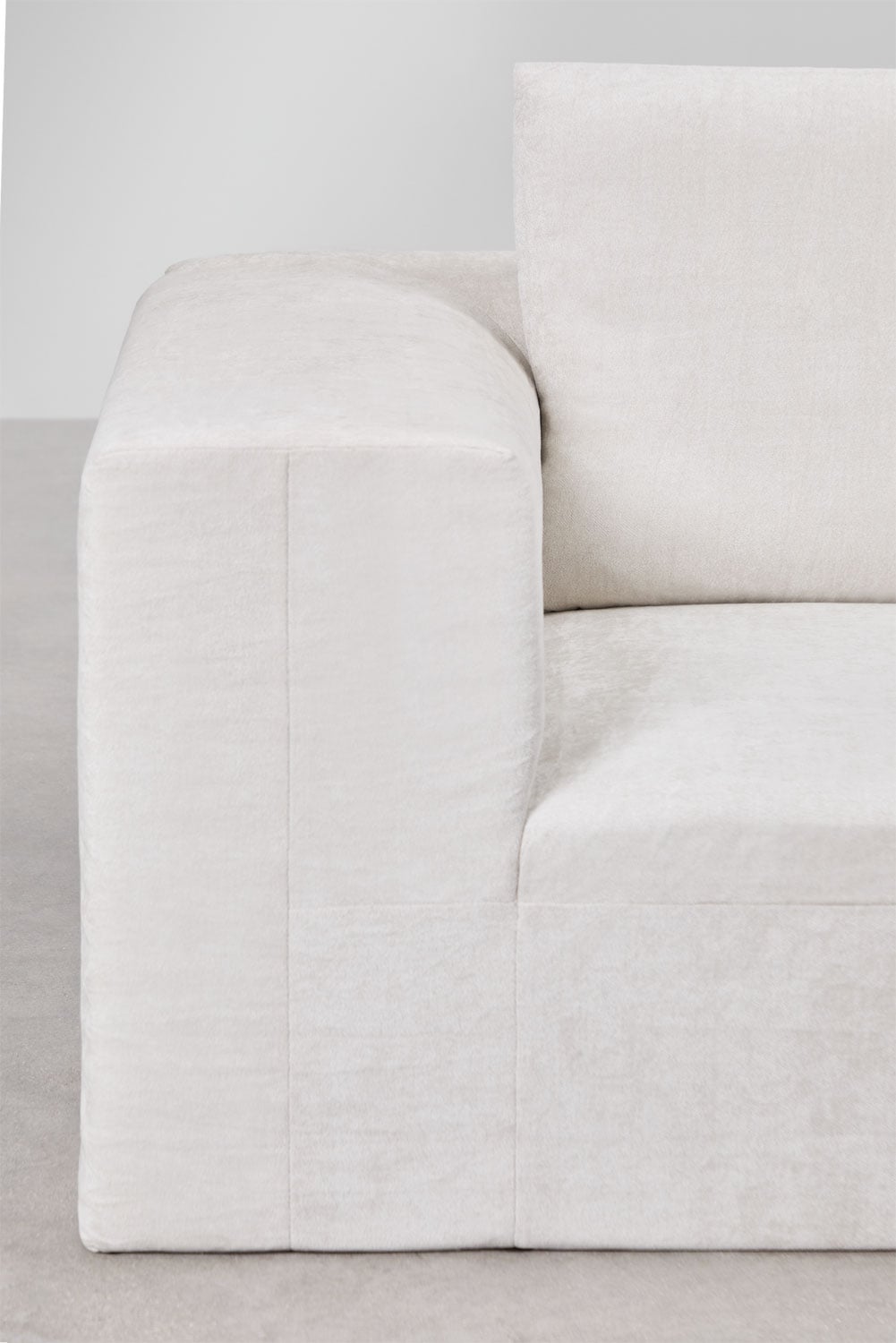 Norridge 2-teiliges modulares Sofa und Pouf aus Chenille, vakuumverpackt, Galeriebild 2