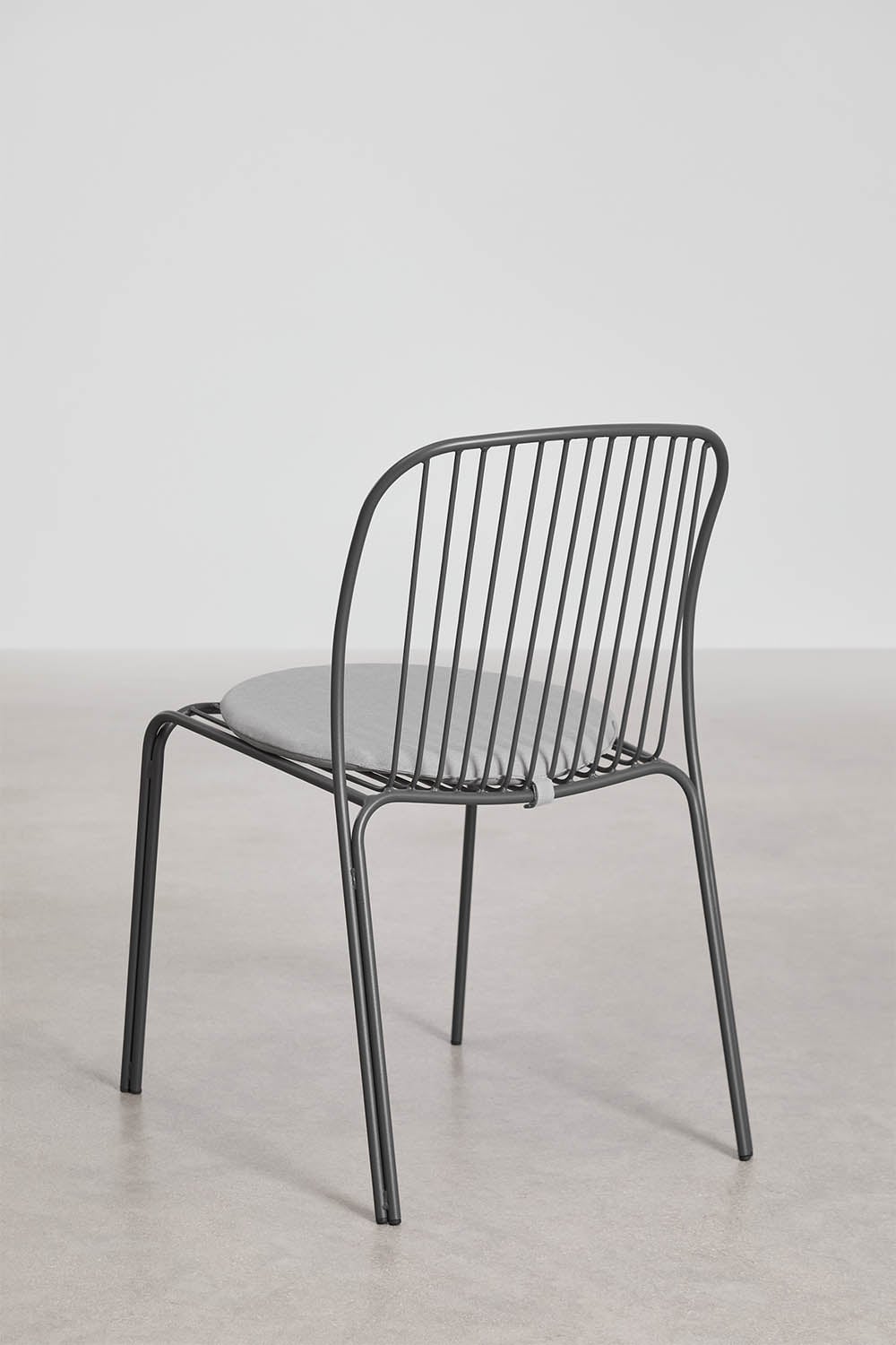 Set aus ausziehbarem Aluminiumtisch Begur 145-200x145 cm und 6 Gartenstühlen aus Stahl Anerina, Galeriebild 10